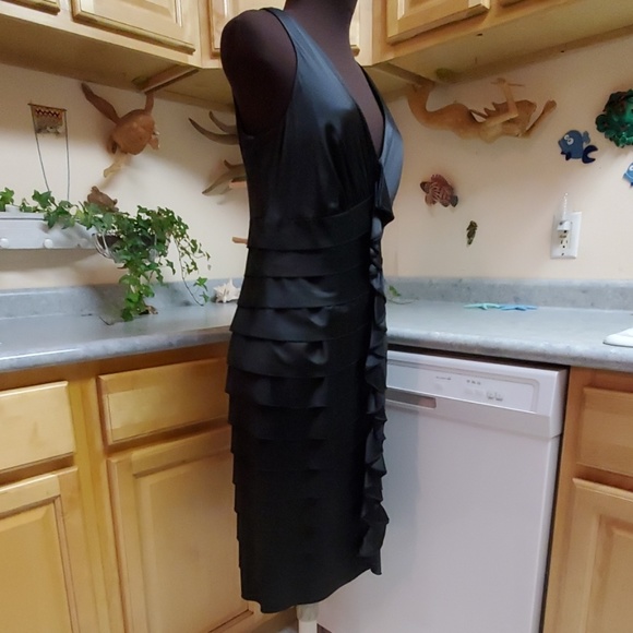 Jones New York Layered Silk Formal Party Dress 8 - Picture 2 of 8